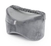 LIVIVO Comfortable Memory Foam Leg Knee Pillow Orthopaedic Reduce Sciatica Pain Relief Therapy Back Hip and Joint Pregnancy Cushion Support With Washable Cover & Elastic Strap For Side Sleepers