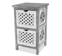 LIVIVO 2-Tier Versatile Wooden Freestanding Drawer Cabinet in White LIVIVO White