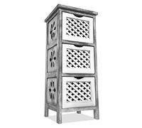 LIVIVO 3-Tier Versatile Wooden Freestanding Drawer Cabinet in White LIVIVO White