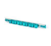 LIVIVO Wall Mounting Friction Grip and Adjustable Hook Rack for Kitchen Garden DIY Shed Storage Holder Organiser for Brush Broom Tools (Turquoise)