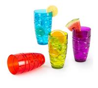 Clear Swirl Plastic Tumblers, Set of 4 LIVIVO Multi One Size