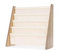 Livivo Natural Kids Bookshelf 4 Tier Sling Book Storage Rack