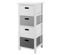 (4 Drawer) LIVIVO Wooden Storage Cabinet Unit Stand Cupboard Drawer Organiser Bedside Nightstand