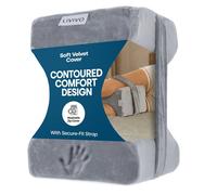 Livivo Orthopaedic Leg Pillow Grey Fleece Knee Sleep Support