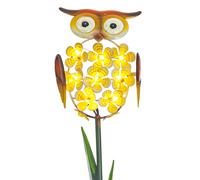 Livivo Owl-Shaped Led Solar Garden Light In Yellow Yellow One Size