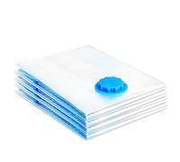 LIVIVO Pack of 8 Premium Vacuum Storage Bags - 50x70cm Medium Space Saver Bags for Clothes, Bedding, Duvets & Pillows - Airtight, Waterproof Compression Pouches (Blue)