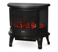 LIVIVO Panoramic Electric Stove Heater with Log Burner Flame Effect Fire 1800W Freestanding