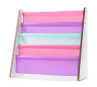 LIVIVO 4-Tier Wooden Sling Bookshelf & Storage Rack