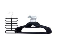 Livivo Plastic Clothes Hangers, Pack Of 50 - Black