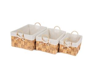 Livivo Seagrass Woven Baskets, Set Of 3 - Natural