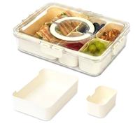 Livivo Snack Storage Box 5 Tray Airtight Food Storage Container In Beige Beige