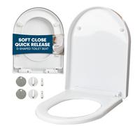 LIVIVO Soft Close Toilet Seat White Quick Release Seat