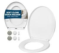 LIVIVO Soft Close Toilet Seat Quick Release Easy Clean White