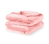 Livivo Super Soft Flannel Fleece Blanket - Double Bed & Couch Throw - Pink
