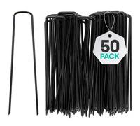 LIVIVO 50 U-Shape Ground Pegs - Black LIVIVO Black