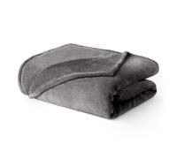 Livivo Ultra Soft Flannel Fleece Throw Blanket In Dark Grey