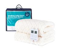 LIVIVO Electric Blanket Super King Size with Dual Controller - UltraSnug Teddy Fleece Heated Blanket with 3 Heat Levels, Quick Heat-Up, Detachable Control Electric Underblanket, Heated Mattress Topper
