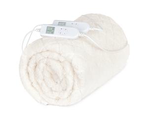 LIVIVO UltraSnug Super King Electric Underblanket Dual Control Teddy Fleece