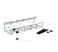 LIVIVO Under Desk Cable Storage Management Tray - Sturdy Wire Organiser Keeping Your Desk Clean - Made from Steel with Max Load of 5kg Perfect for Home & Office (Grey)