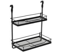 Livivo Black Kitchen Hanging Rack Fold Away Storage Shelf Organiser