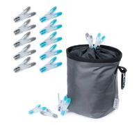 LIVIVO Waterproof Peg Bag with 50 Clothes Pegs