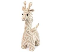 LIVIVO Weighted Door Stop, Heavy Sand-Filled Stopper, Fabric Cover for Home or Office (Giraffe)