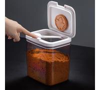 LivLab Brown Sugar Container- 2 Qt/2L Airtight Brown Sugar Keeper Storage Container Flour Container Coffee Canister with Spoon Food Cereal Bins Household for Kitchen Pantry (W-2.0A)