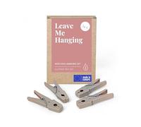 LIVLIG clothespin set, 24 pegs made from recycled plastic with practical storage bag, beige