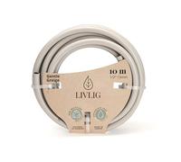 LIVLIG Garden Hose 10m, hosepipes for Garden 1/2 inch Made in Germany, 10m Hose Pipe Made of Recycled PVC, dimensionally Stable, Colour: Beige