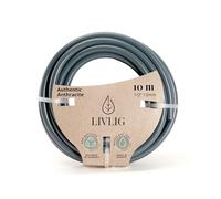 LIVLIG Garden Hose 10m, hosepipes for Garden 1/2 inch Made in Germany, 10m Hose Pipe Made of Recycled PVC, dimensionally Stable, Colour: Anthracite