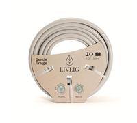 LIVLIG Garden Hose 20m, hosepipes for Garden 1/2 inch Made in Germany, 20m Hose Pipe Made of Recycled PVC, dimensionally Stable, Colour: Beige