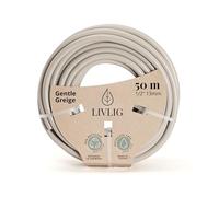 LIVLIG Garden Hose 50m, hosepipes for Garden 1/2 inch Made in Germany, 50m Hose Pipe Made of Recycled PVC, dimensionally Stable, Colour: Beige