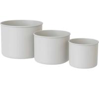 Livlig Metal Flower Pot, Set of 3 - Greige