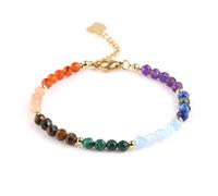 LIVLOKO 18k Gold Plated crystal bracelet, tourmaline bracelet, tourmailine crystal, chakra bracelet for women, chakra bracelet, crystal bracelets for women, ankle bracelet