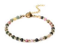 LIVLOKO LONDON Real Crystal Chakra Bracelet Amethyst Gift Box for Women Girl Bead Anxiety Relief Stone Beads Meditation Spiritual Positive Gift Her Ladies Jewellery Ankle Buddhist Boho Kloudy Rainbow