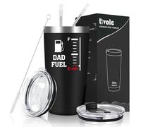 Livole Dad Gift for Fathers Day & Christmas, Funny Gift for Papa Who Has Everything - 600ml Travel Coffee Mug & 20oz Insulated Wine Tumbler with Straw and 2 Lids