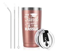 Livole Graduation Gifts for Her, Women, Daughter, Best Friends, Degree Congratulations Gifts for Women, The Tassel was Worth The Hassle, Graduation 2025 Presents, 20oz 600ml Travel Thermal Mug