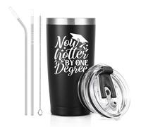 Livole Graduation Gifts for Him, Boys, Friends, Men, High School, Master, Bachelor Graduate Presents, Now Hotter by One Degree, Congratulations Gifts for Him, 20oz 600ml Travel Mugs, Insulated Cup