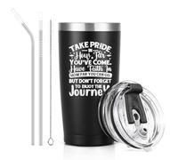Livole Inspirational Gifts for Him, Graduation Presents for Son, Friends, Take Pride in How Far You've Come, Congratulation Gifts for Him, Boys, Men, 20oz Travel Coffee Mug, 600ml Wine Tumbler