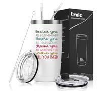 Livole Inspirational Gifts for Women, Men, Her, Encouragement Presents, Behind You, All Your Memories, Graduation Gifts for Her, Him, Daughter, Son, Friends, 600ml Wine Glasses, 20oz Travel Tumbler