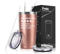 Livole Leaving Gifts for Colleague Women, Her, Partner, Would Work with Again, Funny Work Mug for Leaving Colleagues, Coworker, Farewell Presents, 20oz Travel Coffee Mugs, 600ml Wine Tumbler