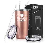 Livole Novelty Graduation Gifts for Her, Girls, Women, Sister, Daughter Graduation 2025 Mugs Presents, Congratulations Gifts for Students, 20oz Insulated Wine Tumbler, 600ml Coffee Travel Mug