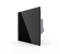LIVOLO Zigbee Smart Touch Wall Light Switch, 2 Gang, App Control with Alexa and Google Assistant, No Neutral Wire Required (Black) Need LIVOLO hub