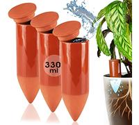 LIVONDO Terracotta Indoor Plant Watering Aid (3 x 330 ml) - Set of 3 Watering Can for Medium-Sized Plants