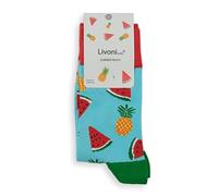 Livoni Summer Fruits-Regular Socks 43-46, Multi-Coloured, L