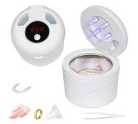 Livoni Ultrasonic Cleaner, UV Ultrasonic Retainer Cleaner Machine for Dentures, Aligner, Whitening Trays, Mouthguards, for All Dental Appliances