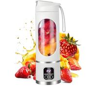 Livoravoli Portable Blender Smoothie Maker, 450ml Electric Mini Fresh Juice Maker, Powerful Mini Blender with USB for Fruits, Shakes, Smoothie, Perfect for Home, Office, School, Outdoors