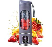Livoravoli Portable Blender Smoothie Maker, 450ml Electric Mini Fresh Juice Maker, Powerful Mini Blender with USB for Fruits, Shakes, Smoothie, Perfect for Home, Office, School, Outdoors (Purple)