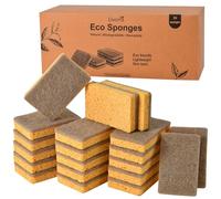 Livorra 20 Pack Eco Sponge Washing up - Kitchen Dish Sponges with Natural Cellulose Sponges, Biodegradable Reusable Washing Up Sponge