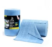 LIVOS Microfiber Cleaning Cloth Roll - 80 Pack, Reusable Paper Towels Blue Tear Away, Microfiber Towels for Cars, Super Absorbent Lint Free Cleaning Rags for House, Kitchen, Window-11.5"x11.5"
